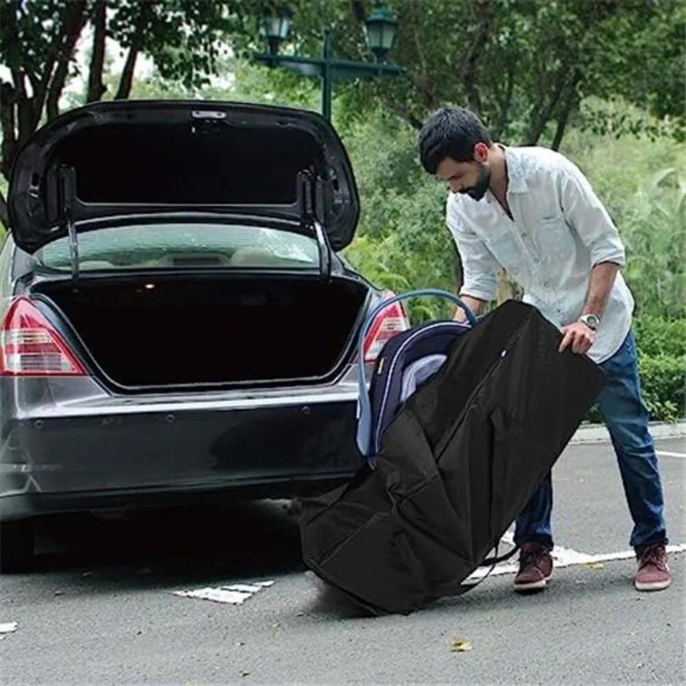 Sports Duffle Bag 42 Inch Extra Large Travel Gym Bag Water Resistant Black 150L